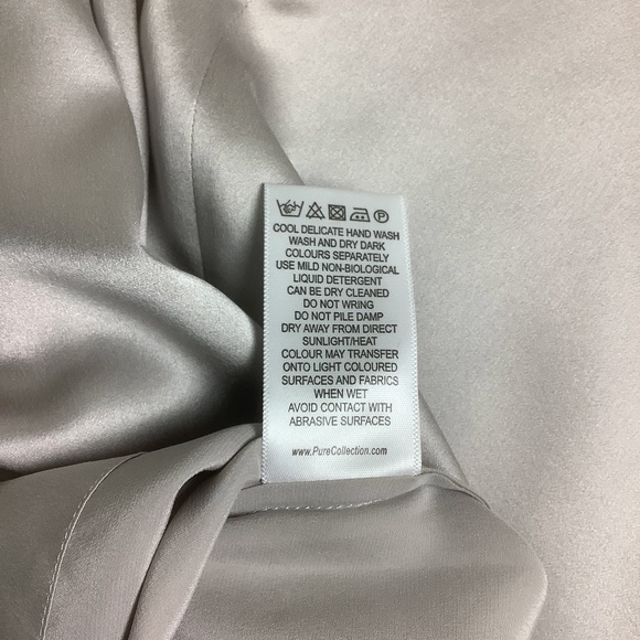 Pure Collection 100% Silk Champagne Sleeveless Blouse 14/16 - Picture 5 of 6